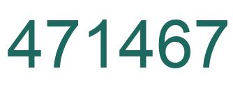 Number 471467 green image