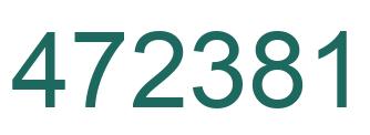 Number 472381 green image