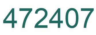 Number 472407 green image