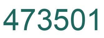 Number 473501 green image