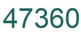Number 47360 green image