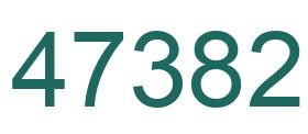Number 47382 green image