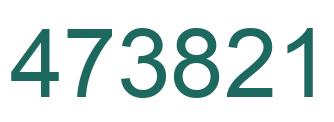 Number 473821 green image