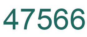 Number 47566 green image