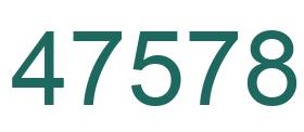 Number 47578 green image