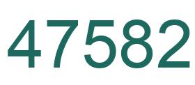 Number 47582 green image
