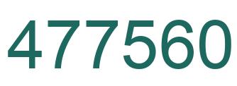 Number 477560 green image