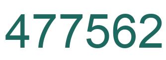 Number 477562 green image