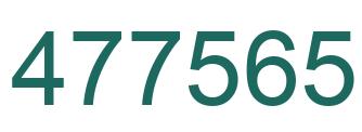 Number 477565 green image