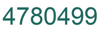 Number 4780499 green image
