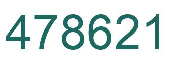 Number 478621 green image