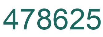 Number 478625 green image