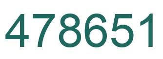 Number 478651 green image