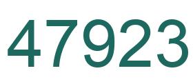 Number 47923 green image