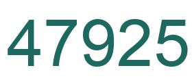 Number 47925 green image