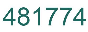 Number 481774 green image