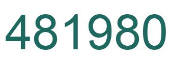 Number 481980 green image