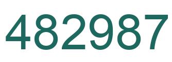 Number 482987 green image