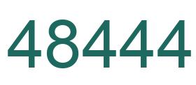 Number 48444 green image