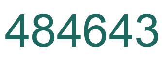 Number 484643 green image