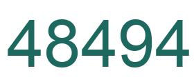 Number 48494 green image