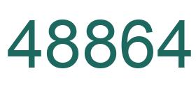 Number 48864 green image
