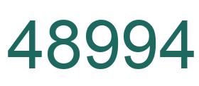 Number 48994 green image