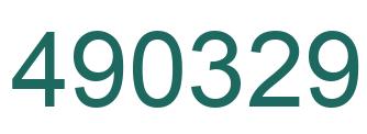 Number 490329 green image