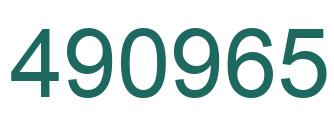 Number 490965 green image