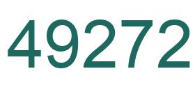 Number 49272 green image