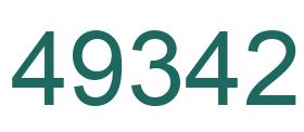 Number 49342 green image