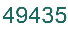 Number 49435 green image