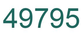Number 49795 green image