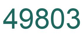 Number 49803 green image
