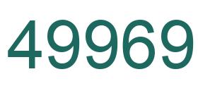 Number 49969 green image