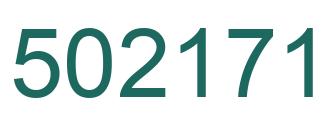 Number 502171 green image