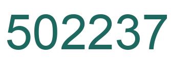 Number 502237 green image