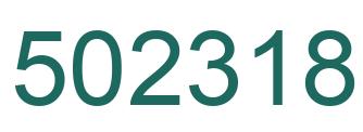 Number 502318 green image