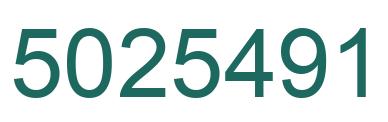Number 5025491 green image