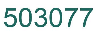Number 503077 green image