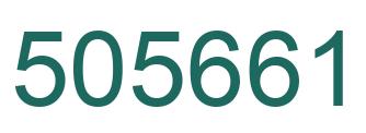 Number 505661 green image