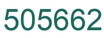 Number 505662 green image