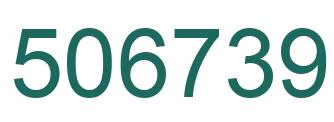 Number 506739 green image