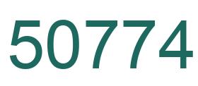 Number 50774 green image