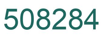 Number 508284 green image