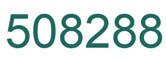Number 508288 green image