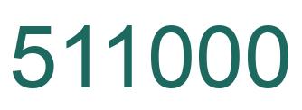 Number 511000 green image