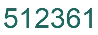Número 512361 imagen verde