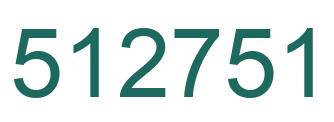 Number 512751 green image