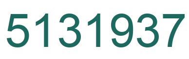 Number 5131937 green image